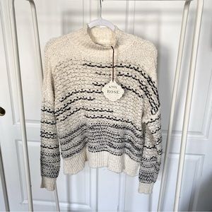 Knox Rose Women's Mock Turtleneck Marled Pullover Sweater